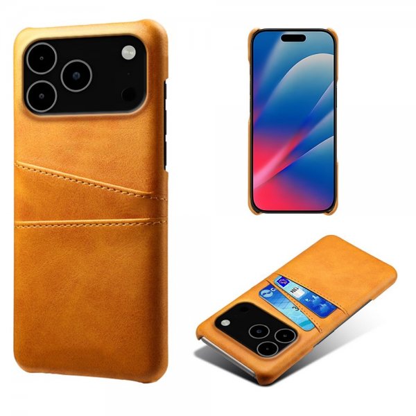 iPhone 17 Pro Max Skal med två Kortfack Ljusbrun