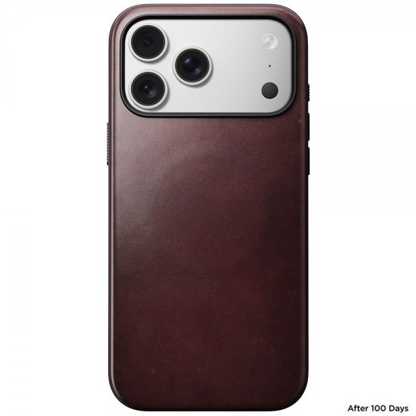 Nomad iPhone 17 Pro Max Skal Modern Leather Case Horween Burgundy