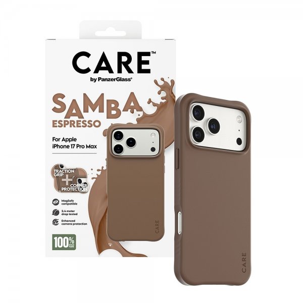CARE by PanzerGlass iPhone 17 Pro Max Skal Samba MagSafe Espresso