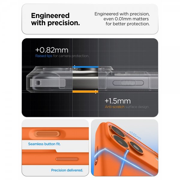 Spigen iPhone 17 Pro Max Skal Silicone Fit MagFit Cosmic Orange