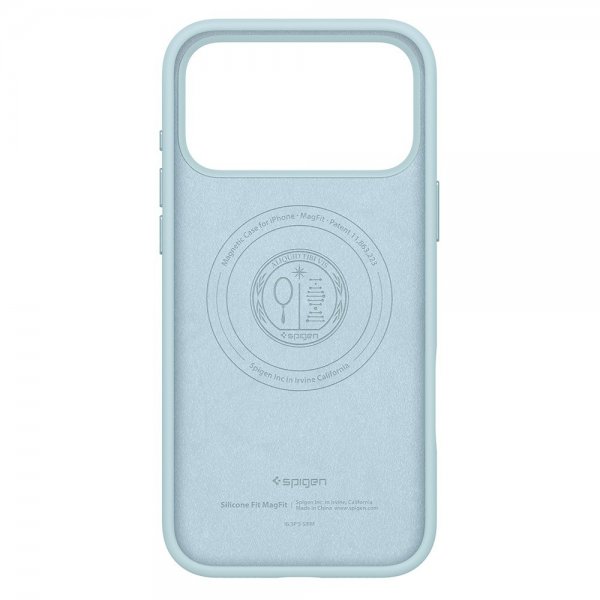 Spigen iPhone 17 Pro Max Skal Silicone Fit MagFit Mute Blue