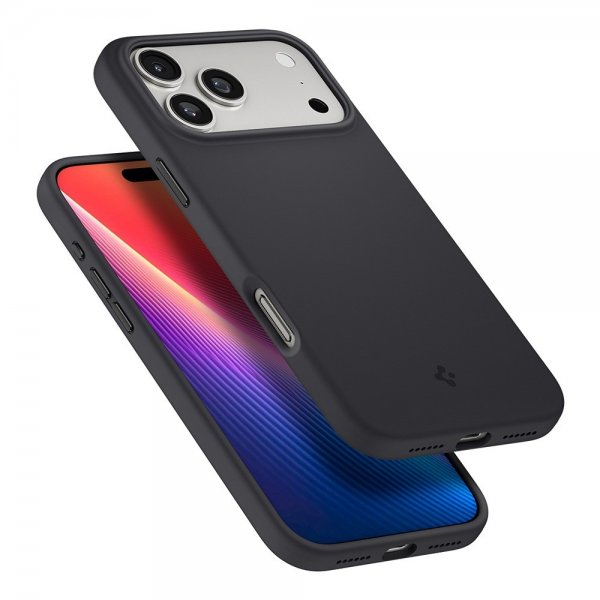 Spigen iPhone 17 Pro Max Skal Silicone Fit MagFit Svart