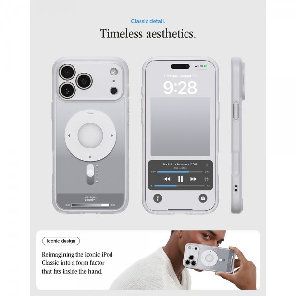 Spigen iPhone 17 Pro Max Skal Ultra Hybrid Classic MagFit Silver