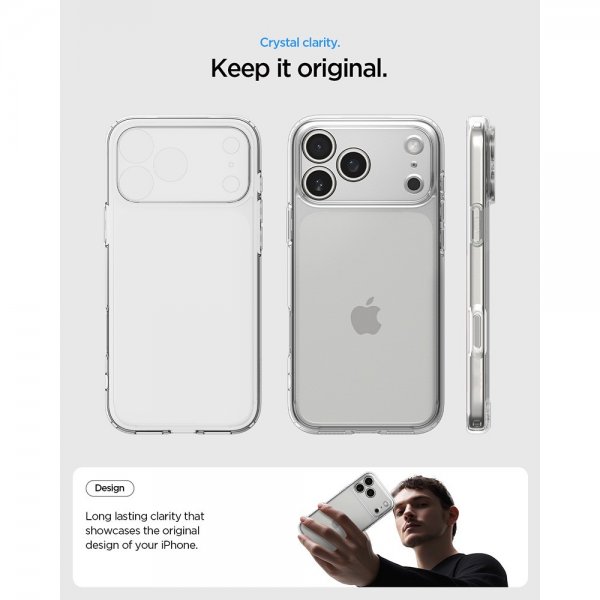 Spigen iPhone 17 Pro Max Skal Ultra Hybrid Crystal Clear