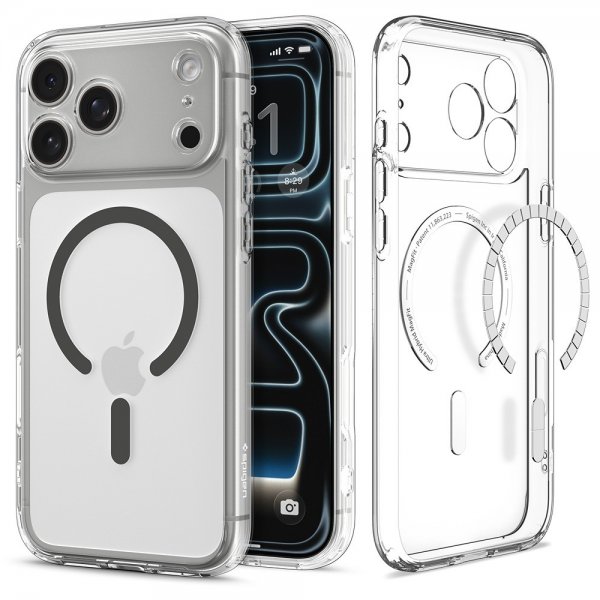 Spigen iPhone 17 Pro Max Skal Ultra Hybrid MagFit Clear Graphite