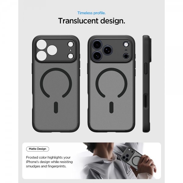 Spigen iPhone 17 Pro Max Skal Ultra Hybrid MagFit Frost Black