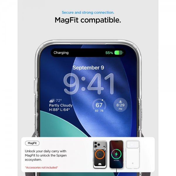 Spigen iPhone 17 Pro Max Skal Ultra Hybrid T MagFit Glossy White