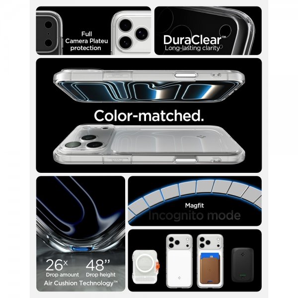 Spigen iPhone 17 Pro Max Skal Ultra Hybrid T MagFit Glossy White