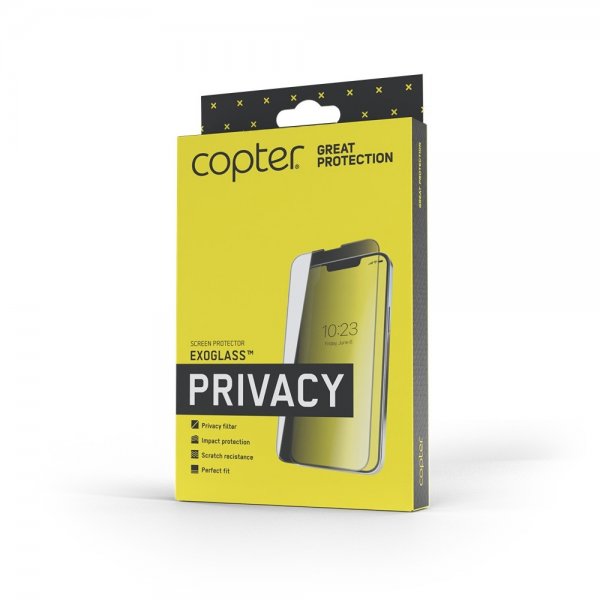 Copter iPhone 17 Pro Max Skärmskydd Exoglass Curved Privacy