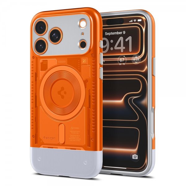Spigen iPhone 17 Pro Skal Classic C1 MagFit Tangerine