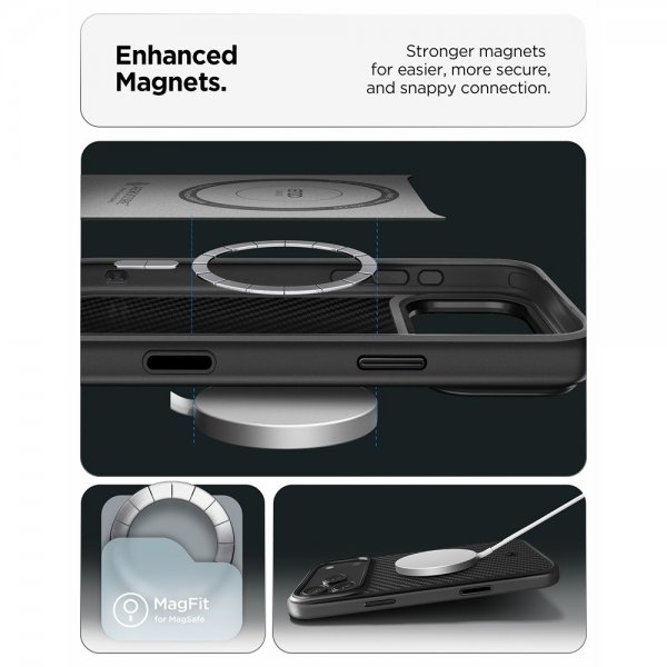 Spigen iPhone 17 Pro Skal Enzo Aramid T MagFit Svart