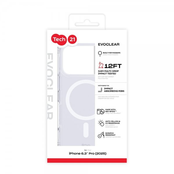 Tech21 iPhone 17 Pro Skal EvoClear MagSafe Transparent