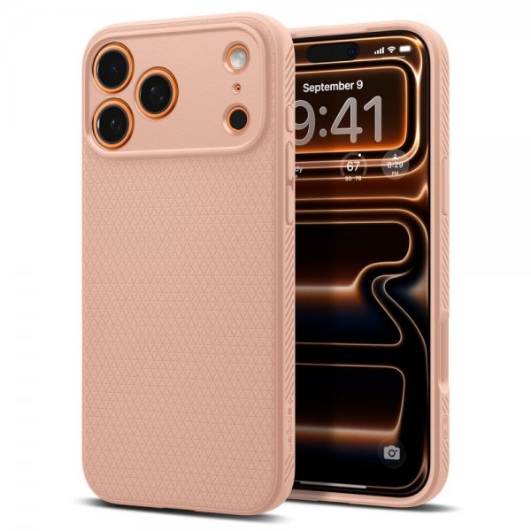 Spigen iPhone 17 Pro Max Skal Liquid Air Titanium Pink