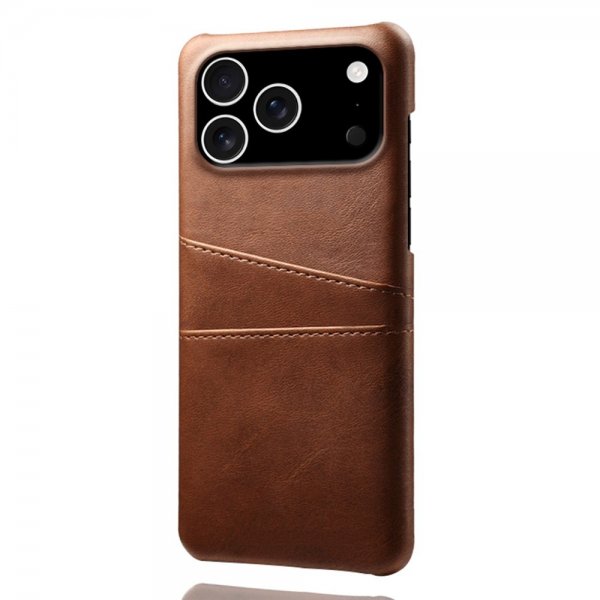 iPhone 17 Pro Skal med två Kortfack Mörkbrun