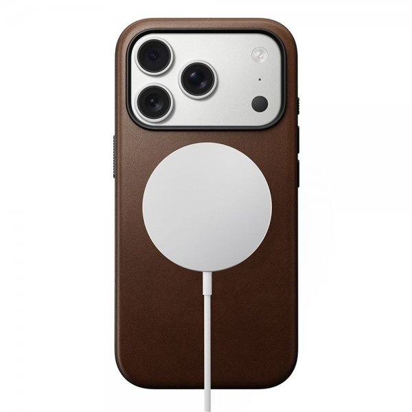 Nomad iPhone 17 Pro Skal Modern Leather Case Brun
