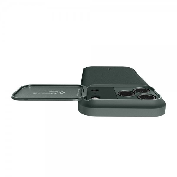 Spigen iPhone 17 Pro Skal Optik Armor MagFit Abyss Green