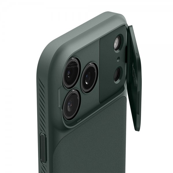 Spigen iPhone 17 Pro Skal Optik Armor MagFit Abyss Green