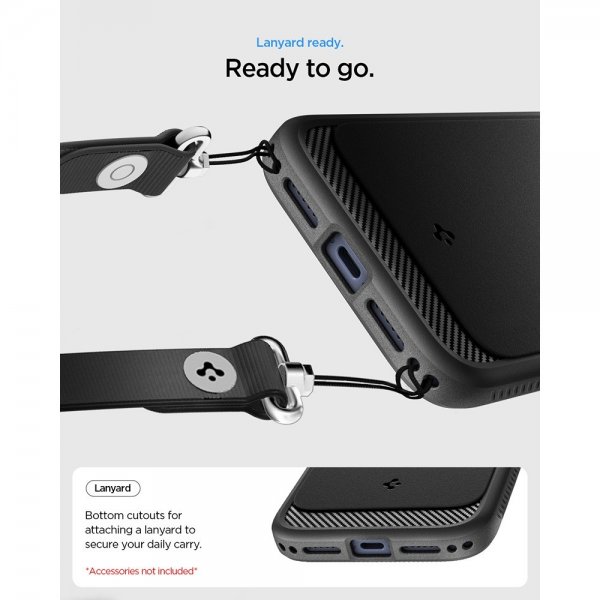 Spigen iPhone 17 Pro Skal Rugged Armor MagFit Matte Black