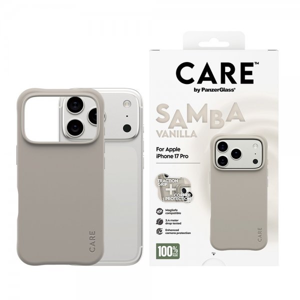 CARE by PanzerGlass iPhone 17 Pro Skal Samba MagSafe Vanilla