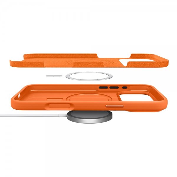 Spigen iPhone 17 Pro Skal Silicone Fit MagFit Cosmic Orange