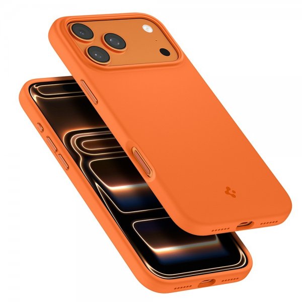 Spigen iPhone 17 Pro Skal Silicone Fit MagFit Cosmic Orange