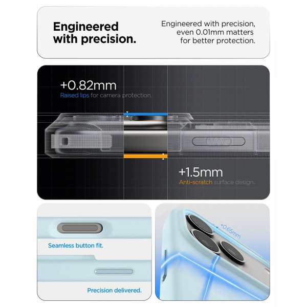 Spigen iPhone 17 Pro Skal Silicone Fit MagFit Mute Blue