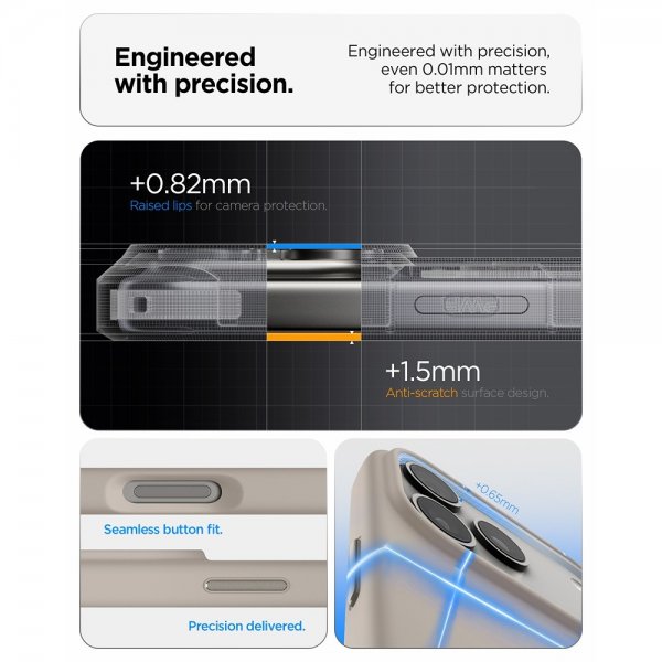 Spigen iPhone 17 Pro Skal Silicone Fit MagFit Stone