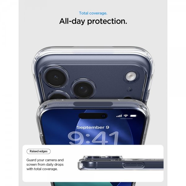 Spigen iPhone 17 Pro Skal Ultra Hybrid MagFit Clear Deep Blue
