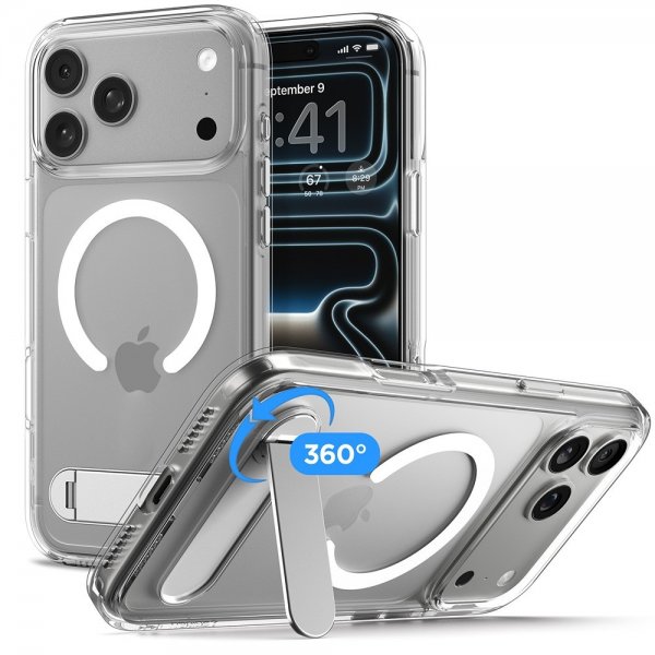 Spigen iPhone 17 Pro Skal Ultra Hybrid S MagFit Clear White