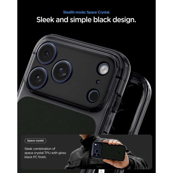 Spigen iPhone 17 Pro Skal Ultra Hybrid T MagFit Matte Black