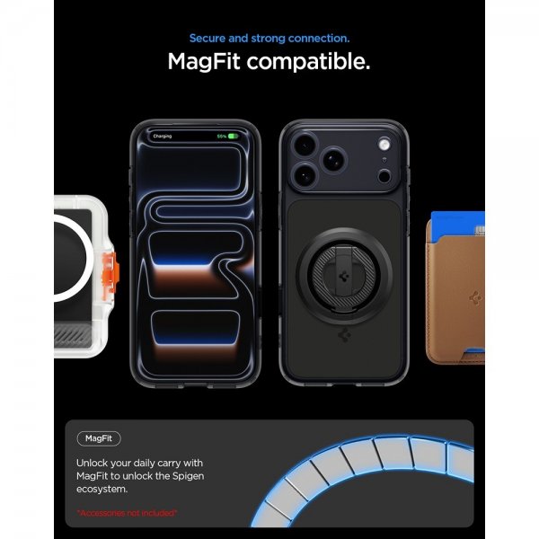 Spigen iPhone 17 Pro Skal Ultra Hybrid T MagFit Matte Black
