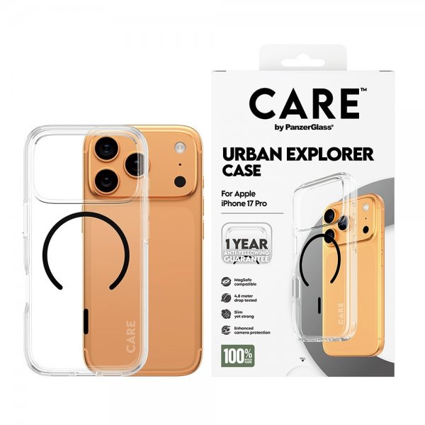 CARE by PanzerGlass iPhone 17 Pro Skal Urban Explorer MagSafe Svart