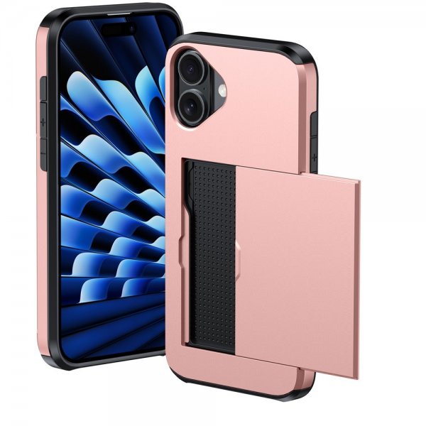 iPhone 17 Skal Card Slide Roseguld