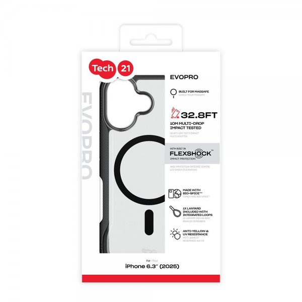 Tech21 iPhone 17 Skal EvoPro MagSafe Transparent Svart