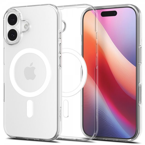 Spigen iPhone 17 Skal Liquid Crystal MagFit Clear White