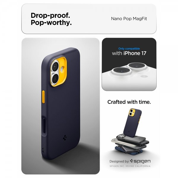 Spigen iPhone 17 Skal Nano Pop MagFit Blueberry Navy