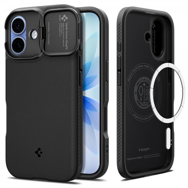 Spigen iPhone 17 Skal Optik Armor MagFit Svart