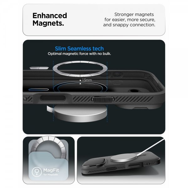 Spigen iPhone 17 Skal Optik Armor MagFit Svart