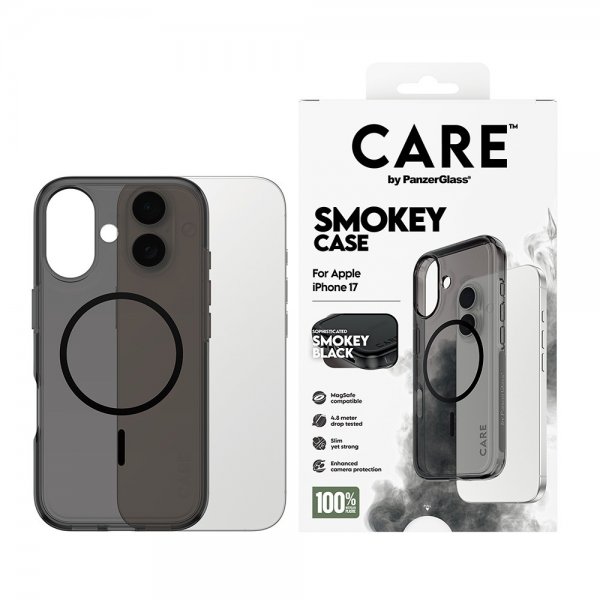 CARE by PanzerGlass iPhone 17 Skal Smokey MagSafe Svart