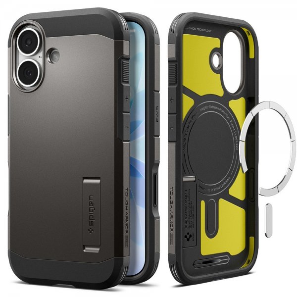 Spigen iPhone 17 Skal Tough Armor T MagFit Gunmetal