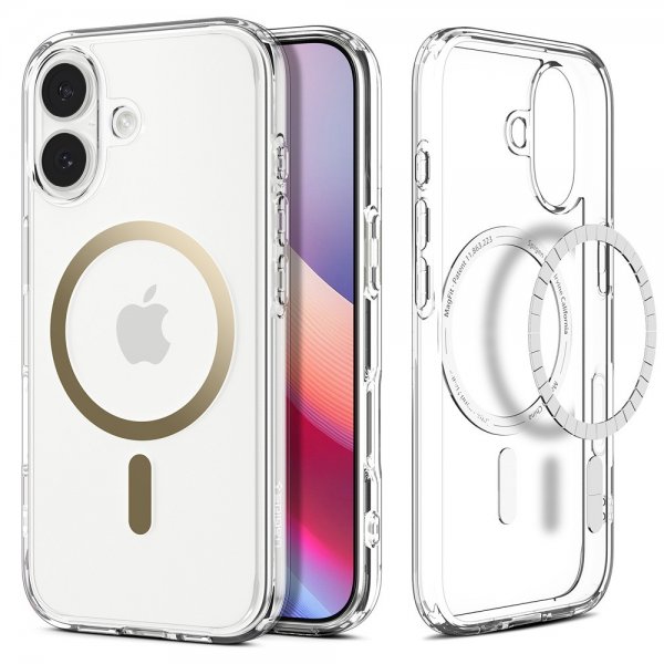 Spigen iPhone 17 Skal Ultra Hybrid MagFit Clear Gold