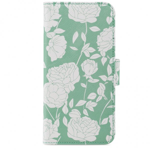 holdit iPhone 6/6S/7/8/SE Fodral Wallet Case Green Flowers