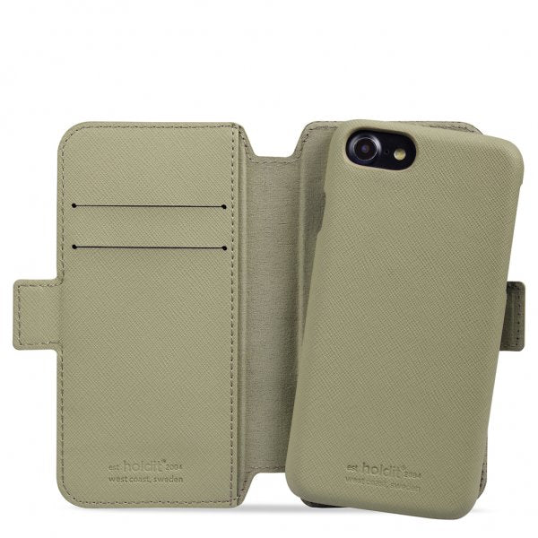 holdit iPhone 6/6S/7/8/SE Fodral Wallet Case Magnet Khaki Green