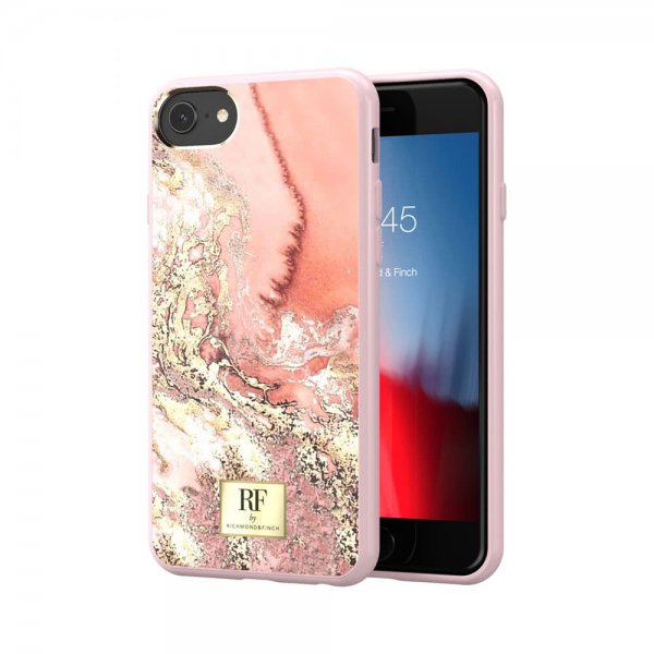 Richmond & Finch iPhone 6/6S/7/8/SE Skal Pink Marble Gold