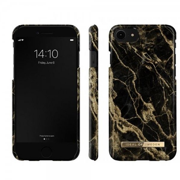 Ideal of Sweden iPhone 6/6S/7/8/SE Skal Fashion Case Golden Smoke Marble