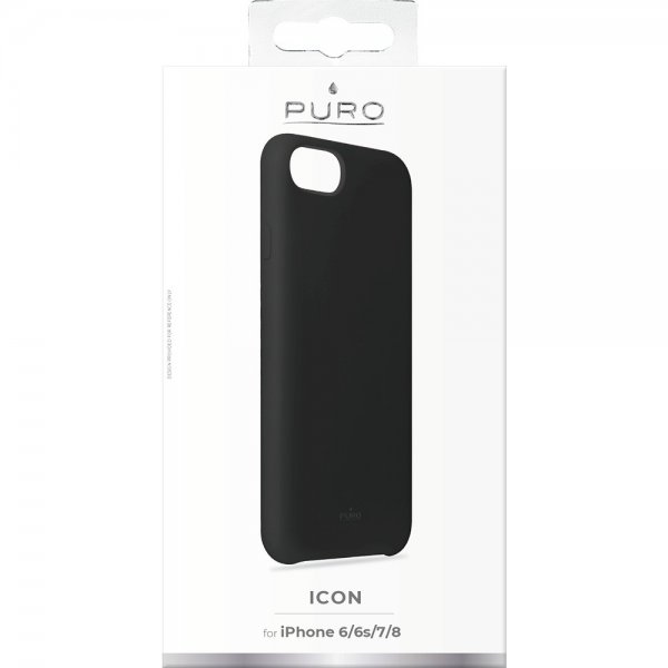 Puro iPhone 6/6S/7/8/SE Skal Icon Svart