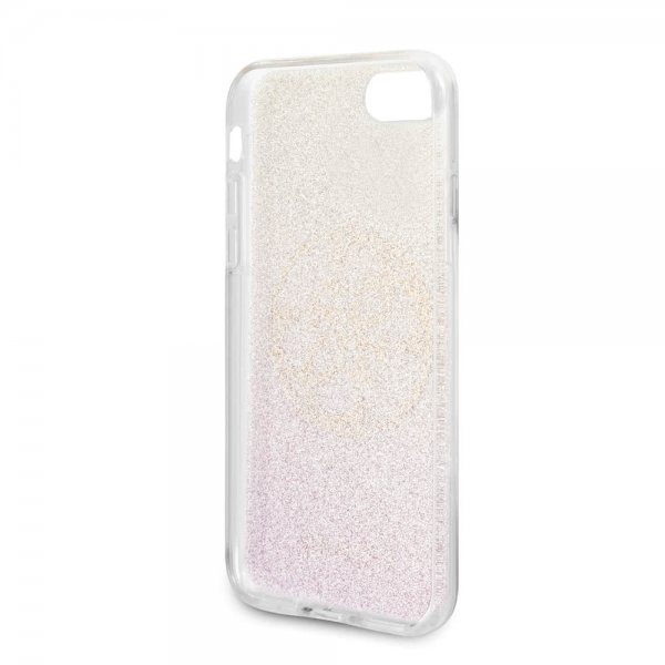 Guess iPhone 7/8/SE Skal Glitter Circle Roseguld