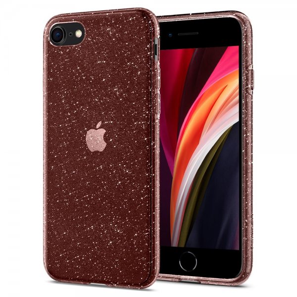 Spigen iPhone 7/8/SE Skal Liquid Crystal Glitter Rose Quartz