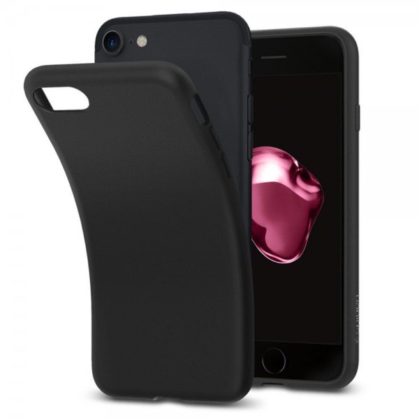 Spigen iPhone 7/8/SE Skal Liquid Crystal Matte Black