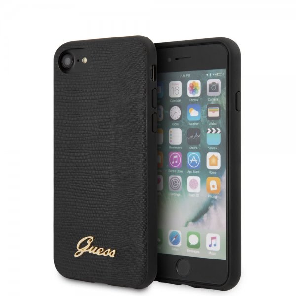 Guess iPhone 7/8/SE Skal Lizard Svart